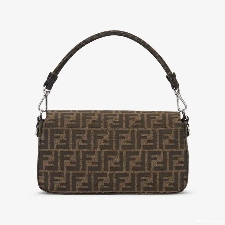Cheap Baguette Yellow Bag Brown Fendi Motif Dragon Pokmon Fabric Medium In FF 0629